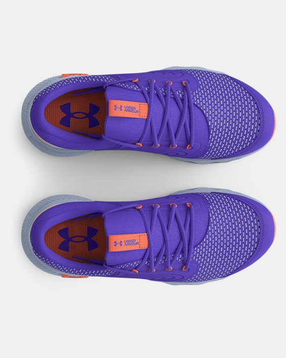 Girls' Grade School UA Charged Vantage 2 Running Shoes, Purple, pdpMainDesktop image number 2